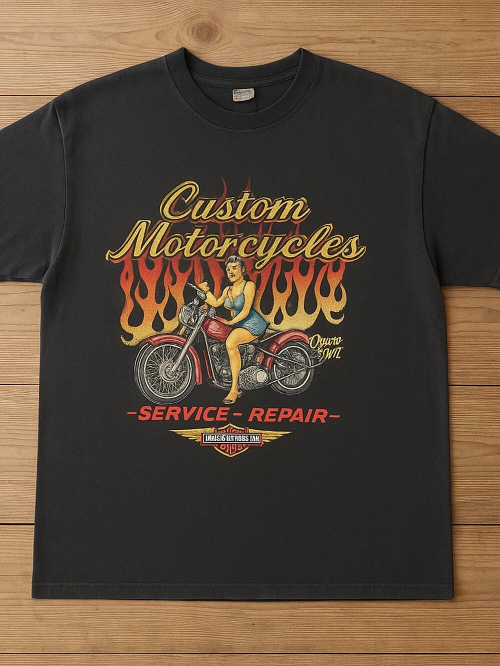 Vintage Custom Motorcycles Graphic Tee | Retro Biker Motorcycle T-Shirt